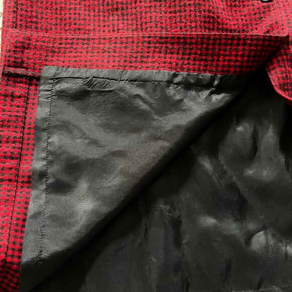 Vintage 90’s Red Check Plaid Button Down Midi Skirt Lined Retro Christmas Size 6 - Picture 5 of 7